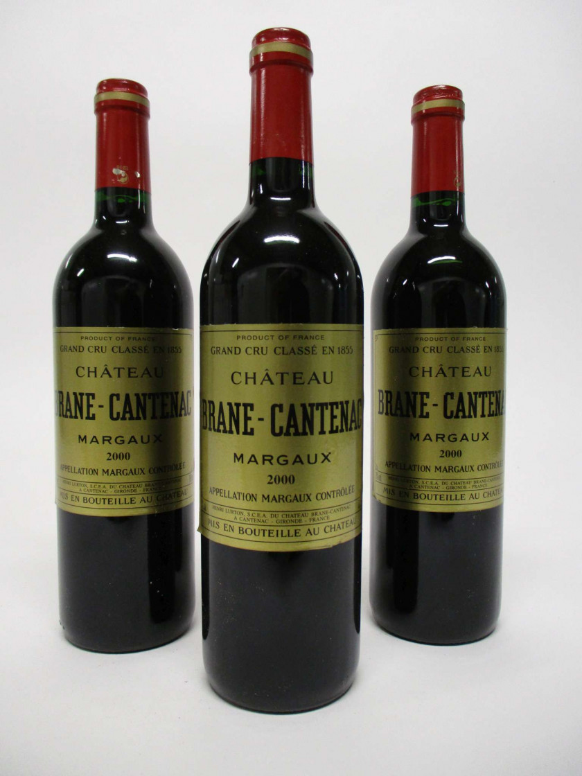 12 bouteilles CHÂTEAU BRANE CANTENAC 2000 2è GC Margaux