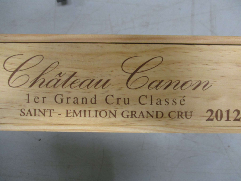 6 bouteilles CHÂTEAU CANON 2012 1er GCC (B) Saint Emilion Caisse bois d'origine
