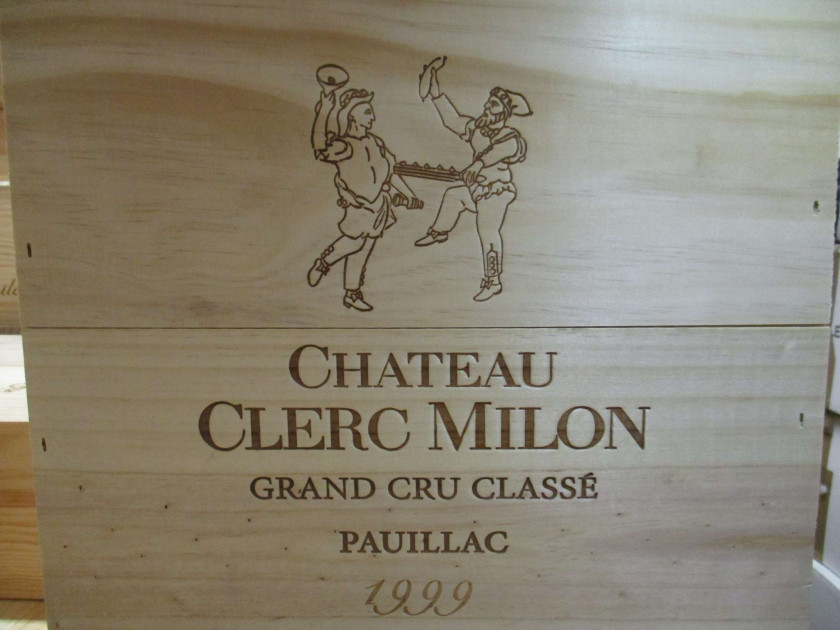 3 magnums CHÂTEAU CLERC MILON 1999 5è GC Pauillac Caisse bois d'origine