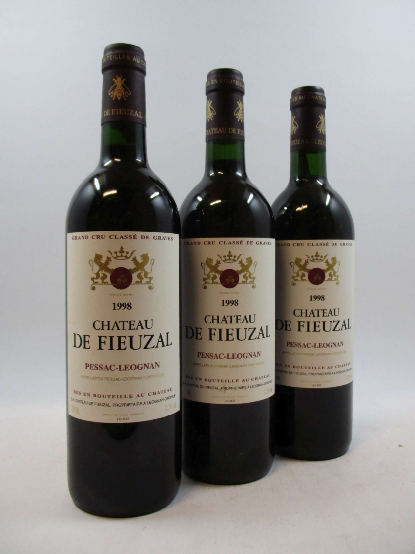 6 bouteilles CHÂTEAU DE FIEUZAL 1998 CC Pessac Léognan