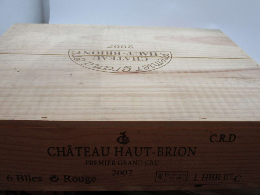 6 bouteilles CHÂTEAU HAUT BRION 2007 1er GC Pessac Léognan Caisse bois d'origine