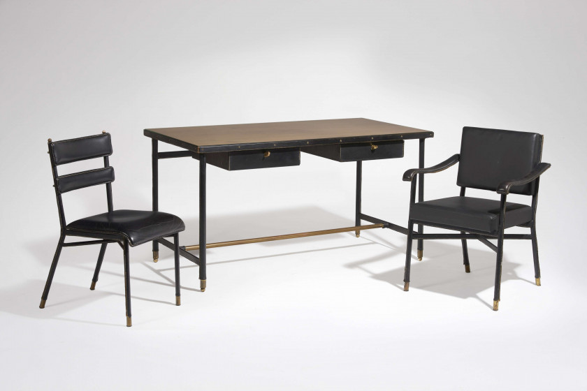 Jacques QUINET (1918-1992) Bureau plat - Circa 1960