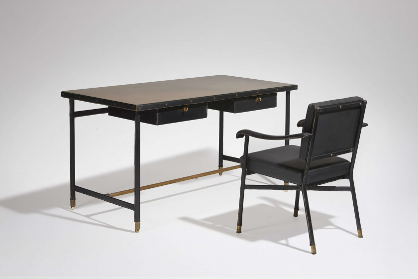 Jacques QUINET (1918-1992) Bureau plat - Circa 1960