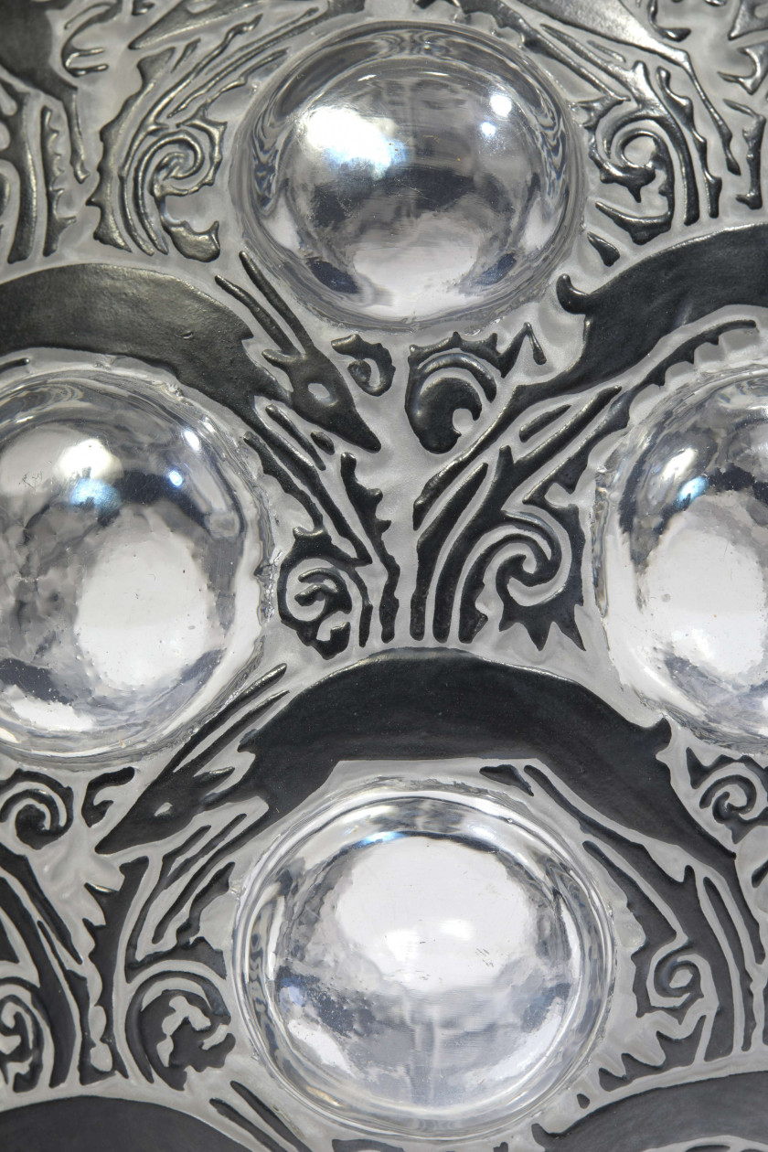 René LALIQUE (1860 - 1945) Vase "Antilopes" - Modèle créé en 1925
