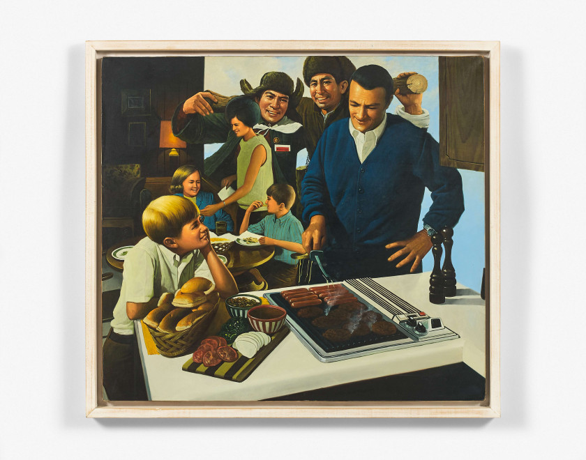 Gudmundur ERRÓ (Né en 1932) HOT DOGS - 1974 Acrylique sur toile