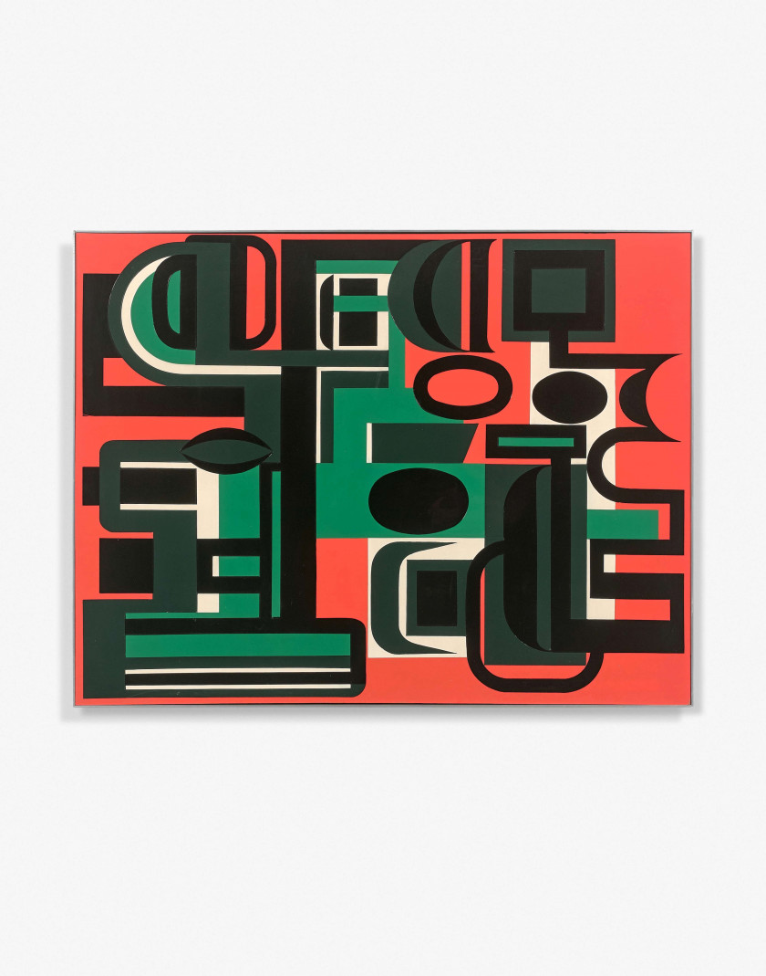 Jean DEWASNE (1921 - 1999) EUPALINOS - Circa 1970 Laque glycérophtalique sur panneau