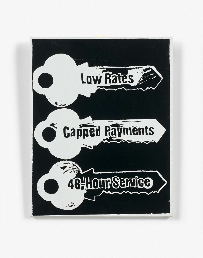 Andy WARHOL (1928 - 1987) KEY SERVICE (NEGATIVE) - Circa 1985-86 Peinture polymère synthétique et encre sérigraphique sur toile