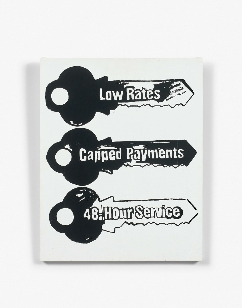 Andy WARHOL (1928 - 1987) KEY SERVICE (POSITIVE) - Circa 1985-86 Peinture polymère synthétique et encre sérigraphique sur toile