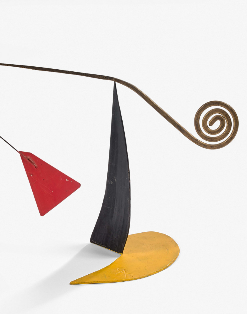 Alexander CALDER (1898 - 1976) SANS TITRE Feuille de métal, laiton, fil de fer et peinture