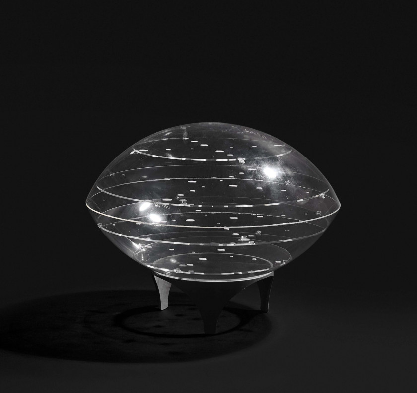 ¤ Gregorio VARDANEGA (1923 - 2007) SPIRALES DESINTEGREES DANS L'ESPACE - Circa 1962-63 Plexiglas sur socle en plastique