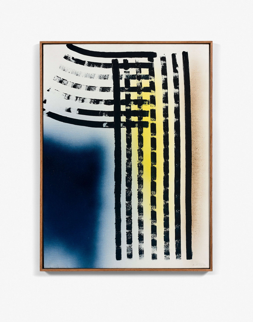 Hans HARTUNG (1904-1989) T1974-H2 - 1974 Acrylique sur toile