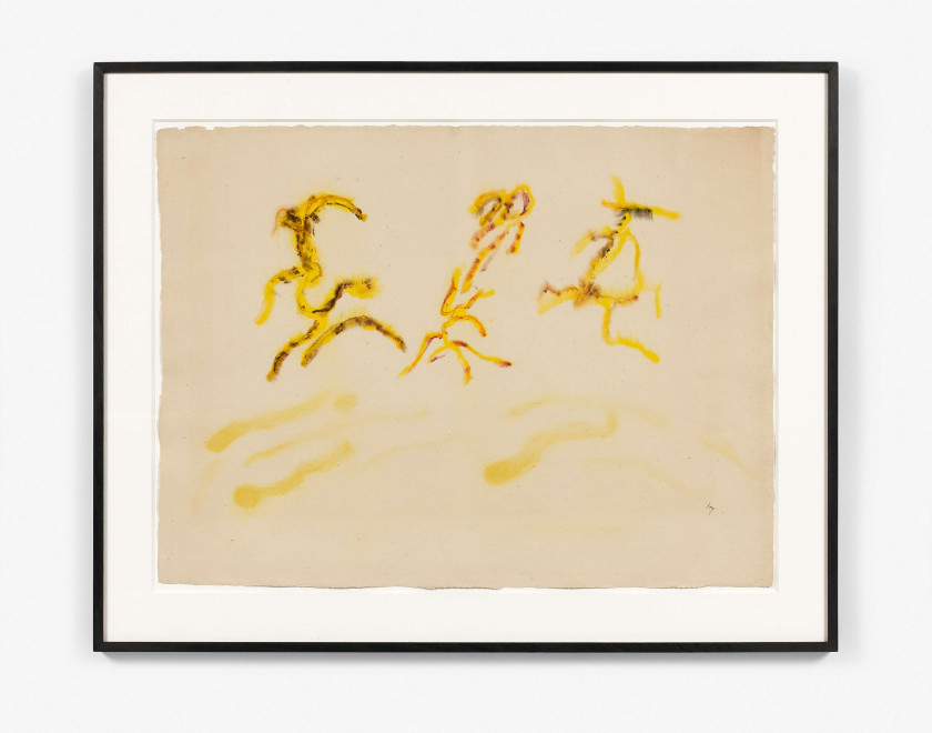 Henri MICHAUX (1899 - 1984) SANS TITRE - 1957 Technique mixte sur papier