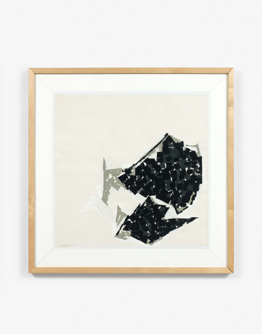 Martin BARRÉ (1924 - 1993) SANS TITRE - 1958 Gouache sur papier