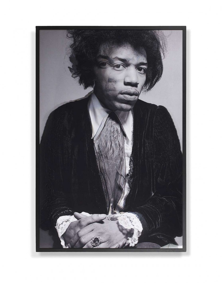 Gered MANKOWITZ Né en 1946 Jimi Hendrix Velvet & Lace - 2015 Tirage lenticulaire 3D