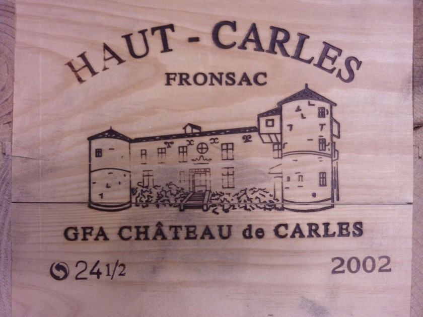 24 demi bouteilles CHÂTEAU HAUT CARLES 2002 Fronsac