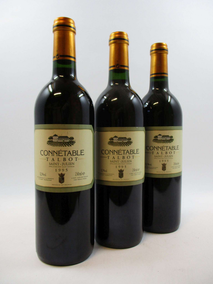 12 bouteilles CONNETABLE TALBOT 1995 Saint Julien