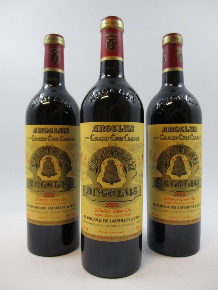 6 bouteilles CHÂTEAU ANGELUS 2000 1er GCC (B) Saint Emilion