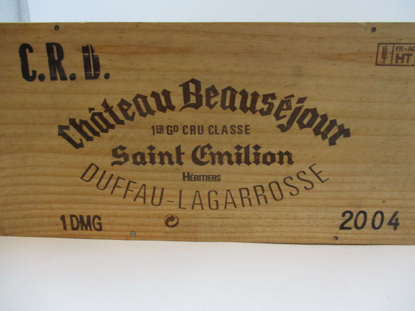 1 double magnum CHÂTEAU BEAUSEJOUR DUFFAU LAGARROSSE 2004 1er GCC (B) Saint Emilion Caisse bois d'origine