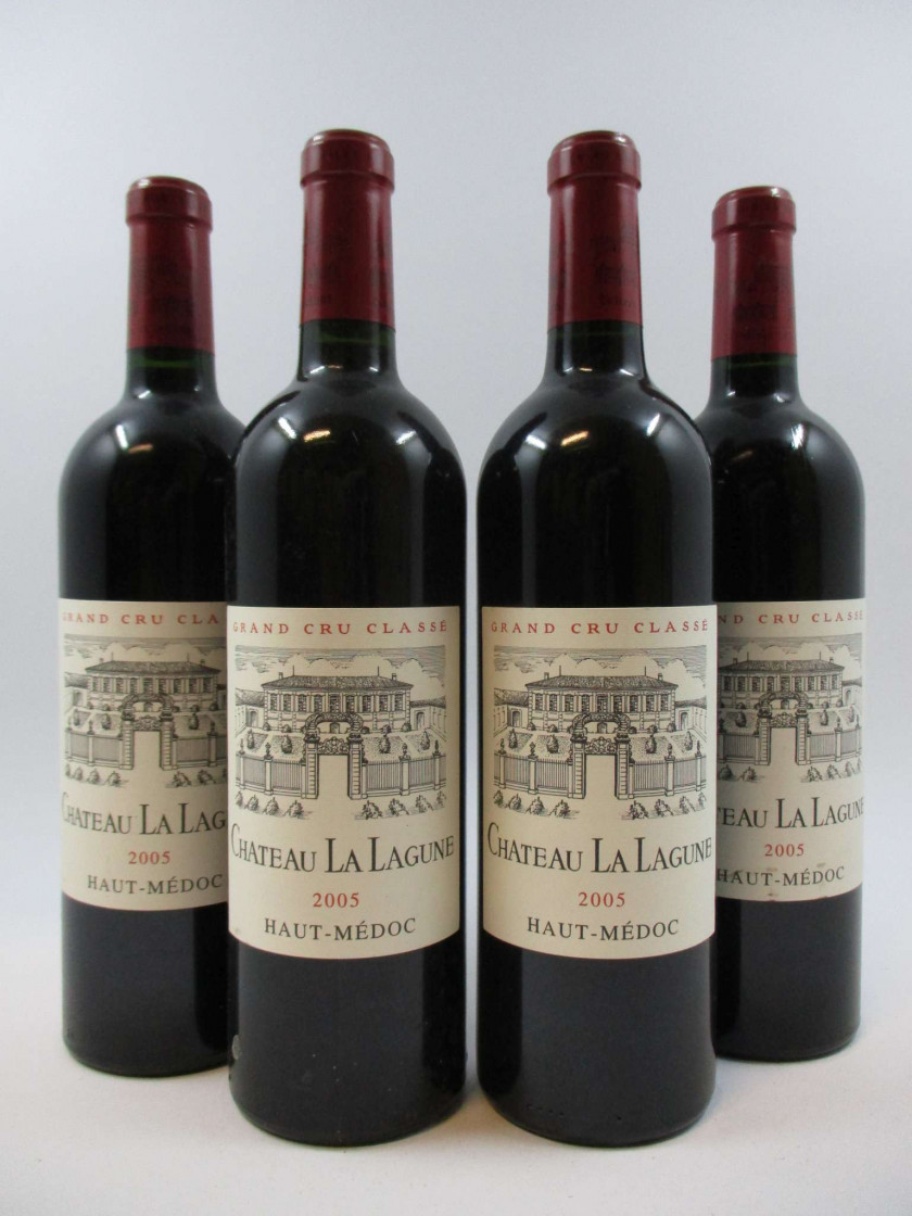 4 bouteilles CHÂTEAU LA LAGUNE 2005 3è GC Haut Médoc