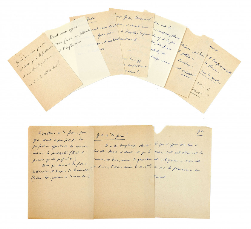 André MALRAUX 1901-1976 Préface pour Les Cahiers de la Petite Dame : notes autographes, manuscrit, dactylographie et épreuves abonda...