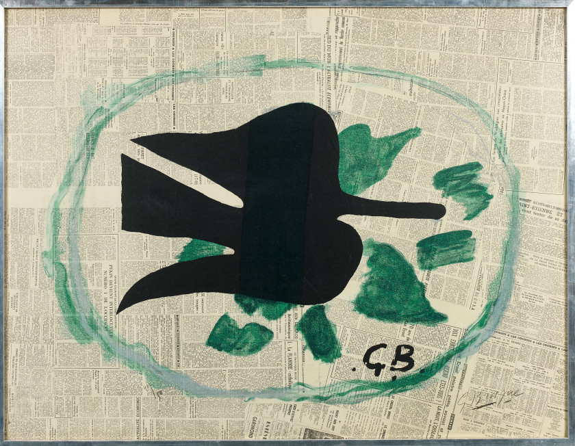 Georges BRAQUE 1882-1963 Oiseaux dans le feuillage - 1961(Vallier 164)