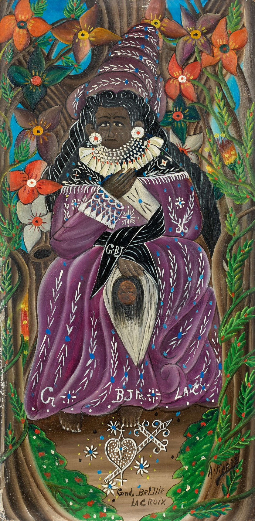 André PIERRE 1916-2005, Haïti Grande Brijite Lacroix - Circa 1970