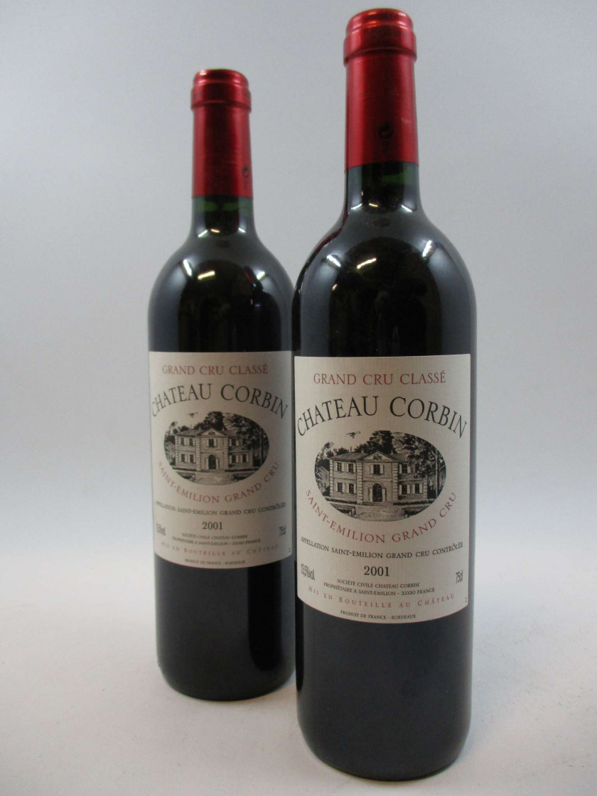 6 bouteilles CHÂTEAU CORBIN 2001 GCC Saint Emilion
