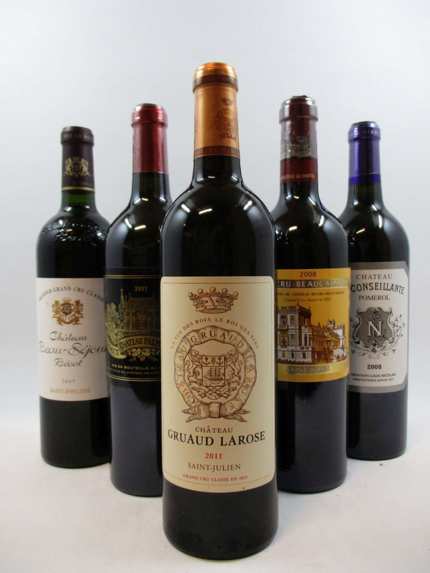 5 bouteilles 1 bt : CHÂTEAU DUCRU BEAUCAILLOU 2008 2è GC Saint Julien
