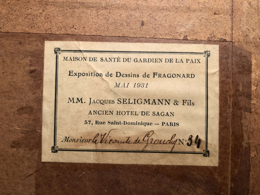 Jean-Honoré FRAGONARD Grasse, 1732 - Paris, 1806 L'éducation du chien Lavis de bistre sur trait de crayon noir