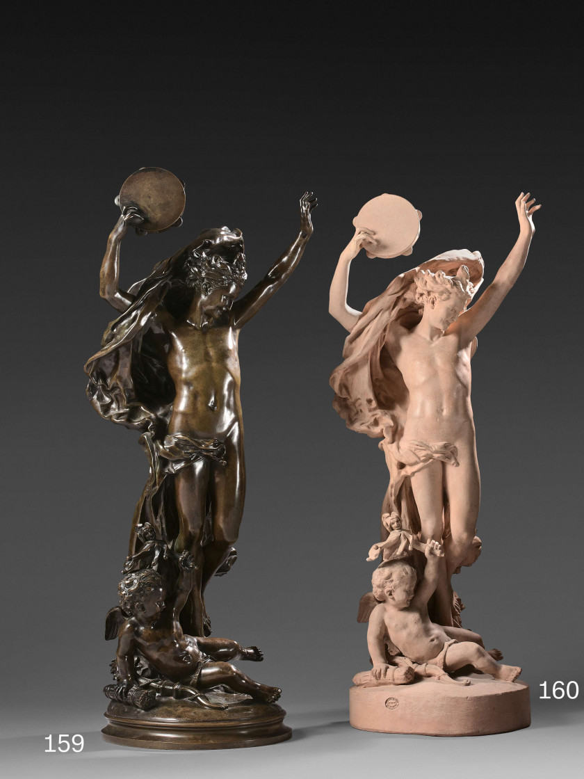 Jean-Baptiste CARPEAUX Valenciennes, 1827 - Courbevoie, 1875 Le Génie de la Danse n°3 Terre cuite