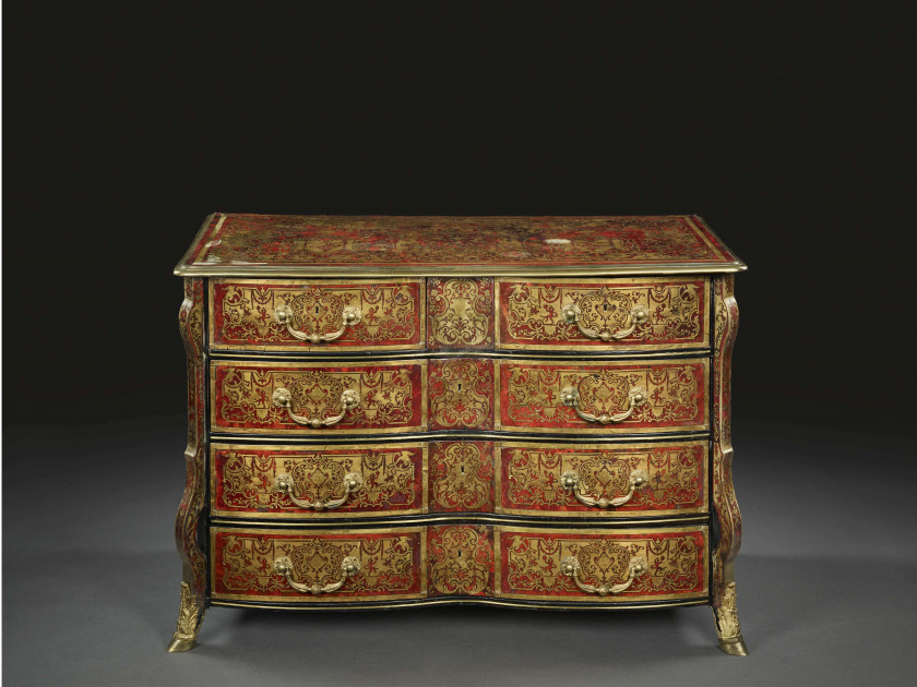 COMMODE MAZARINE D'ÉPOQUE LOUIS XIV Attribuée à Nicolas Sageot (1666-1731)