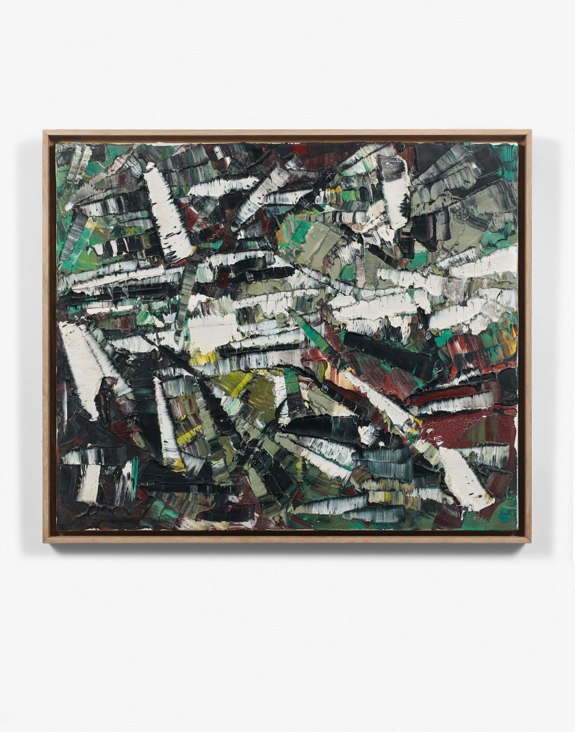 Jean-Paul RIOPELLE (1923 - 2002) SANS TITRE - 1956 Huile sur toile