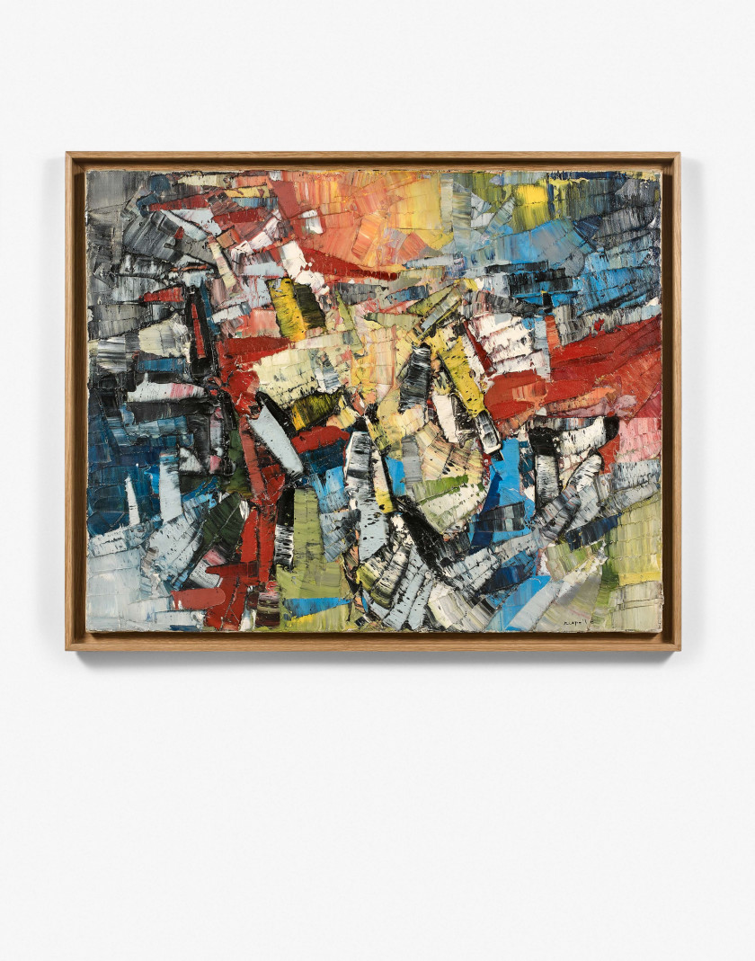 Jean-Paul RIOPELLE (1923 - 2002) SANS TITRE - Circa 1956 Huile sur toile