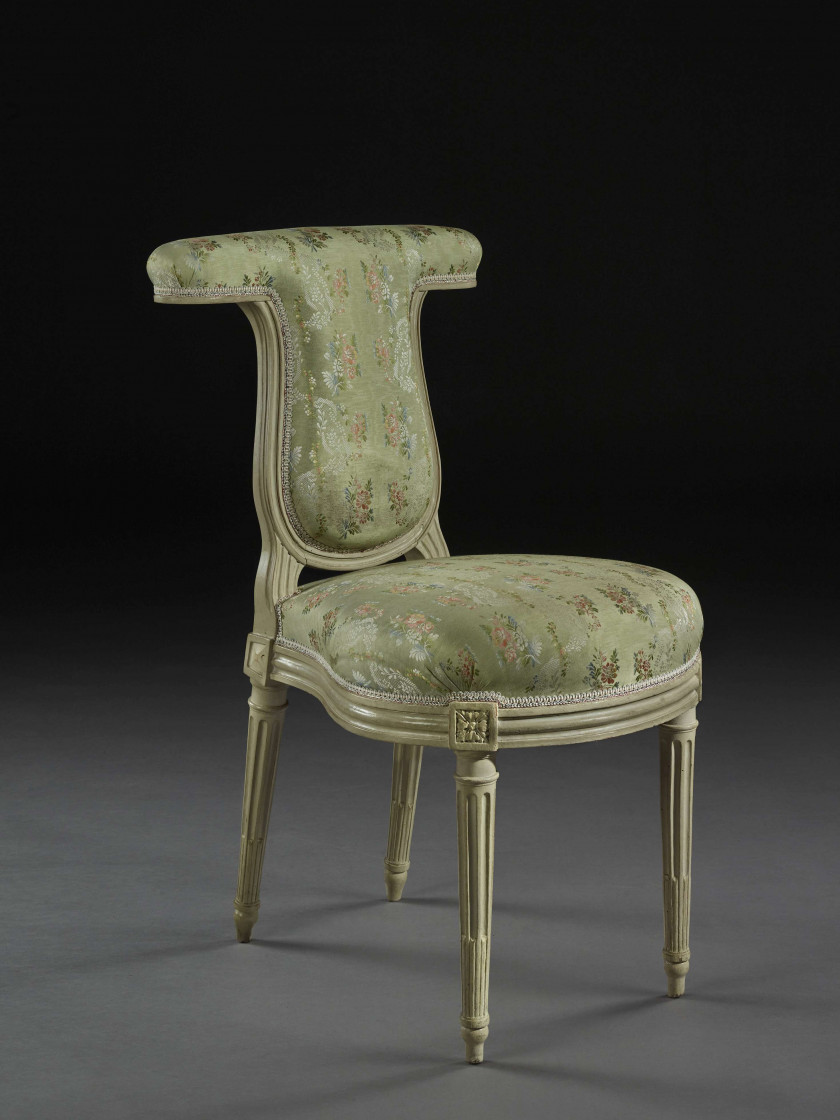 CHAISE PONTEUSE D'ÉPOQUE LOUIS XVI Estampille de Jean-Baptiste-Claude Sené