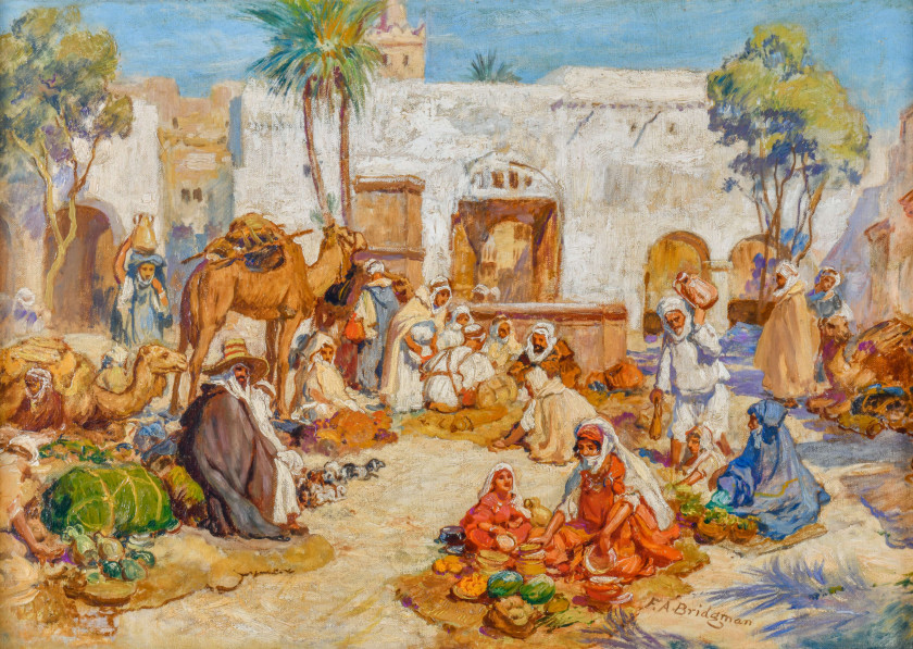 <b>Frederick Arthur BRIDGMAN</b> 1847 - 1928<br/>Le marché