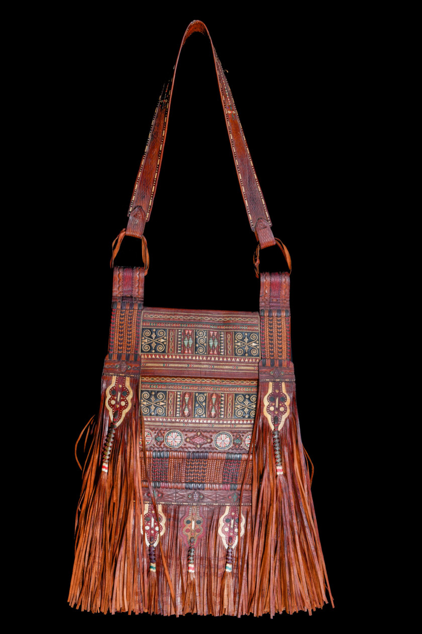 <b>SAC D’HOMME EN CUIR, CHOUKARA</b> <br/>Sahara, Maroc, début 20e siècle