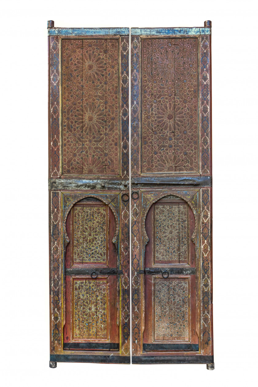 <b>PORTE À DEUX VANTAUX</b> <br/>Fès, 18e siècle