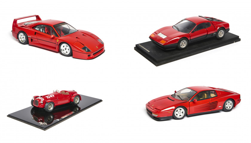 FERRARI  Ensemble de quatre maquettes