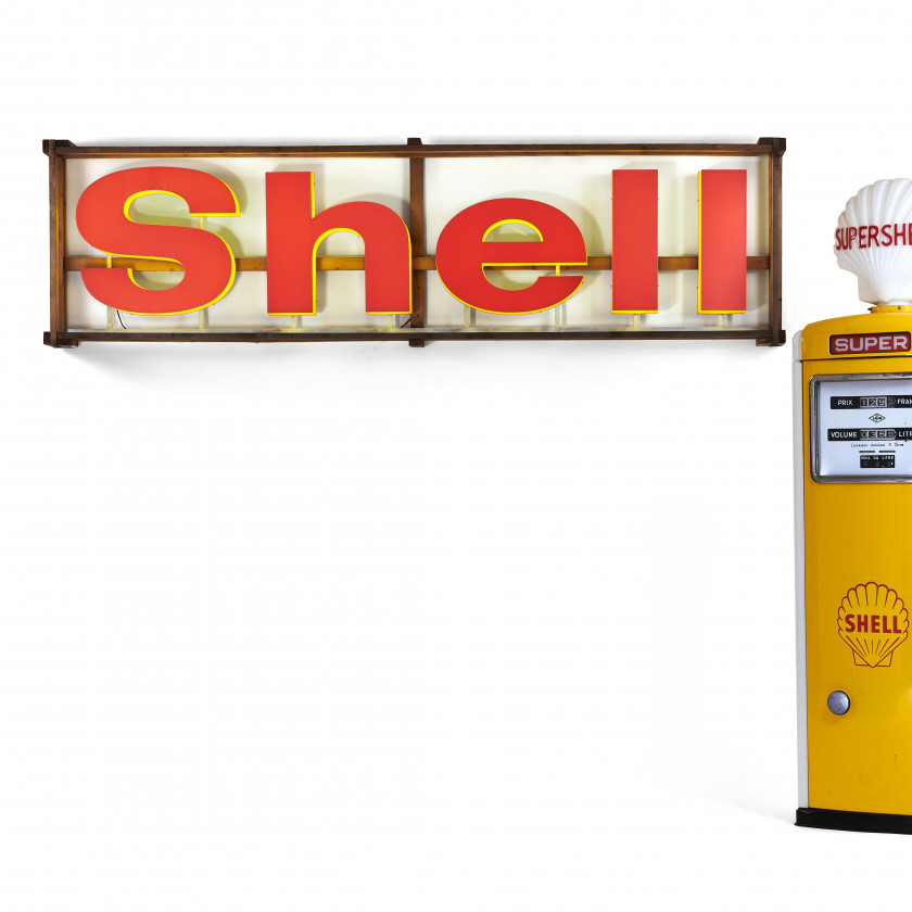 SHELL  Grande enseigne-lettrage lumineuse