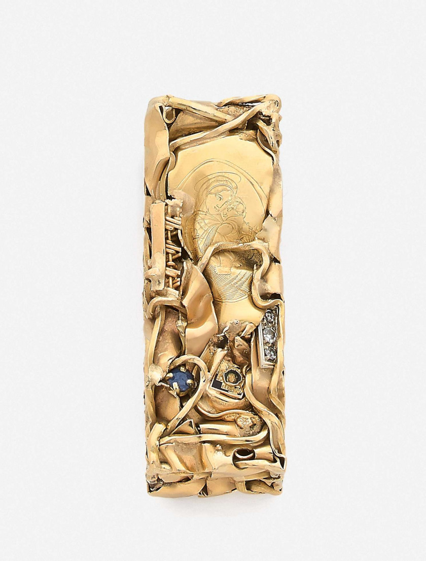 CESAR (1921-1998) Pendentif "Compression"