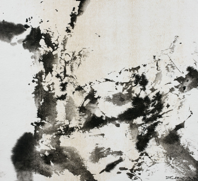 ZAO WOU- KI (1920 - 2013) SANS TITRE - 1995 Encre de Chine sur papier