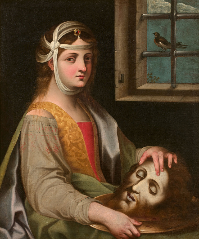 Astolfo PETRAZZI Sienne, 1580 - 1653 Salomé portant la tête de saint Jean-Baptiste Huile sur toile