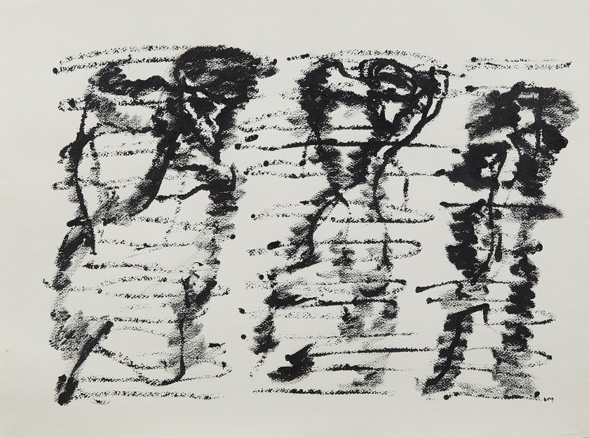 Henri MICHAUX (1899 - 1984) SANS TITRE - 1967 Acrylique sur papier