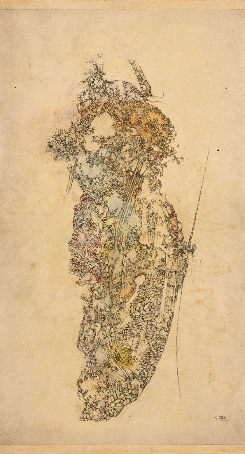 Fred DEUX (1924 - 2015) SANS TITRE - 1965 Encre et aquarelle sur papier