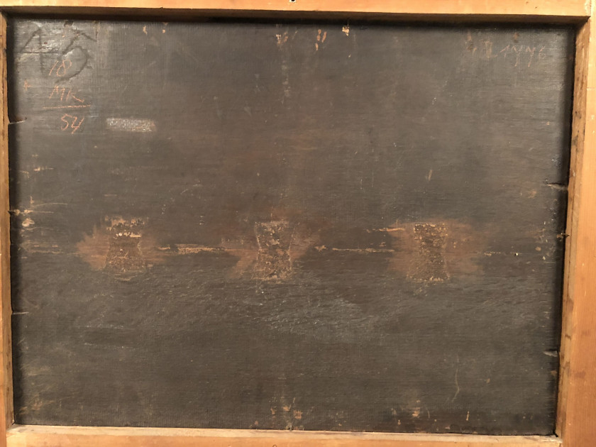 Pieter CLAESZ. Berchem, 1597 - Haarlem, 1660 Bol de fraises, römer, tête de poisson et salière sur un entablement Huile sur panneau...