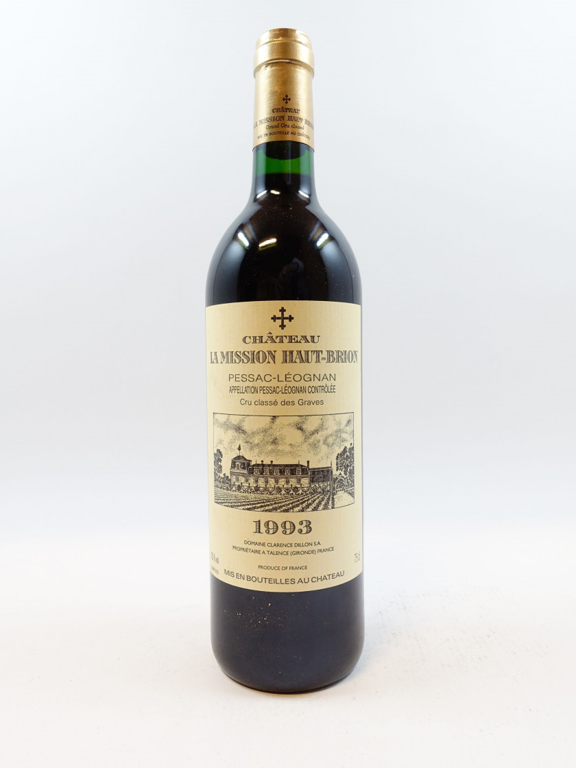 1 bouteille CHÂTEAU LA MISSION HAUT BRION 1993 CC Pessac Léognan (étiquette fanée)