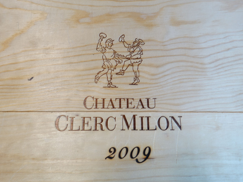 6 bouteilles CHÂTEAU CLERC MILON 2009 5è GC Pauillac Caisse bois d'origine