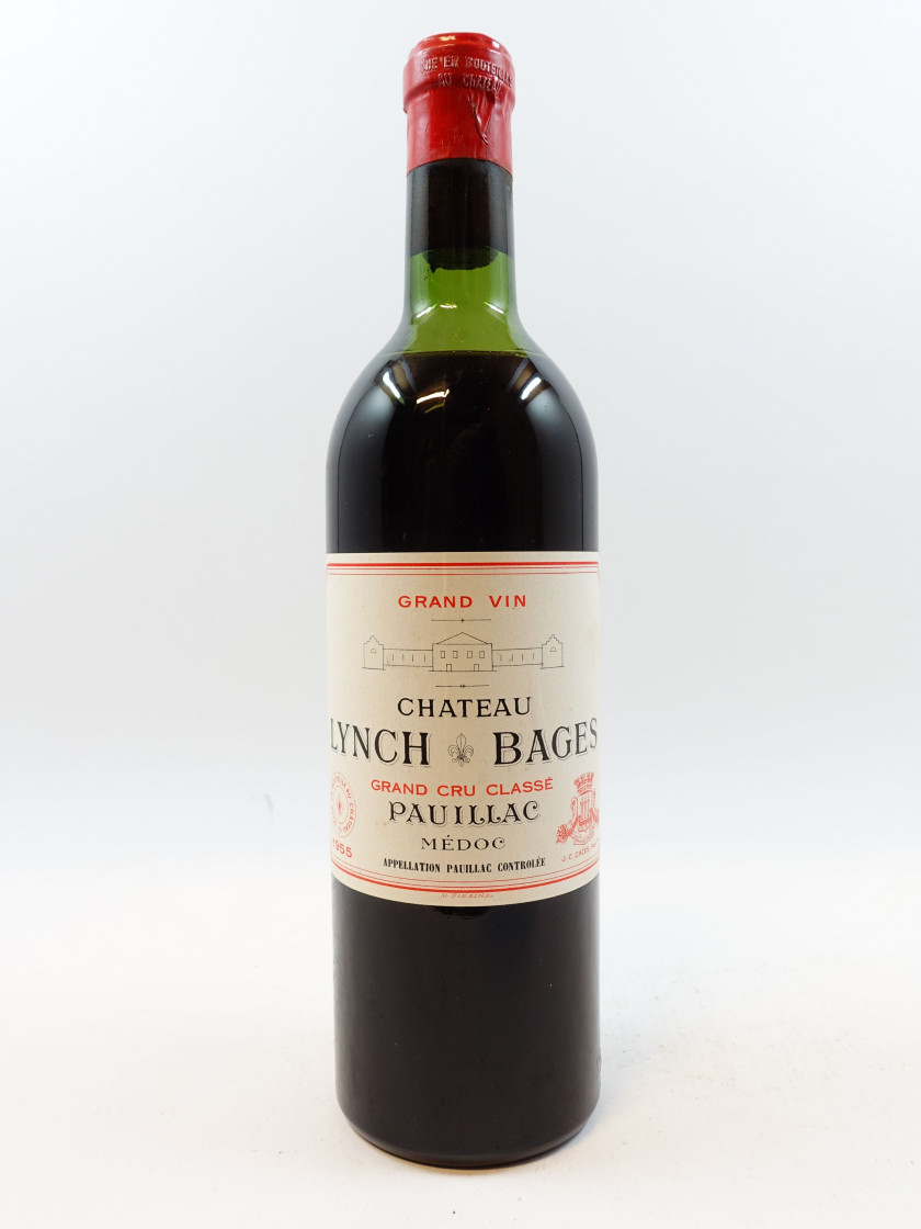 1 bouteille CHÂTEAU LYNCH BAGES 1955 5è GC Pauillac (mi-épaule)