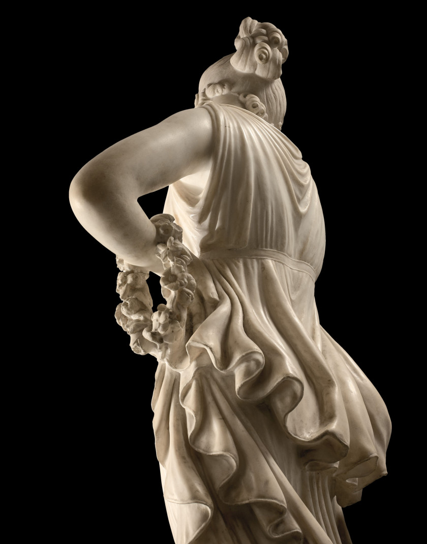 Ecole italienne de la première partie du XIXe siècle Atelier d'Antonio Canova Danseuse avec les mains sur les hanches ou Erato, muse..