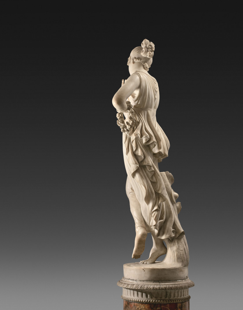 Ecole italienne de la première partie du XIXe siècle Atelier d'Antonio Canova Danseuse avec les mains sur les hanches ou Erato, muse..